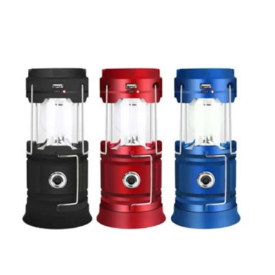 How to install a camping lantern on a tent pole?